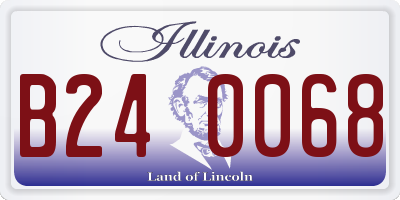 IL license plate B240068
