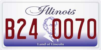 IL license plate B240070