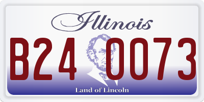 IL license plate B240073