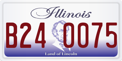 IL license plate B240075