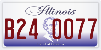 IL license plate B240077