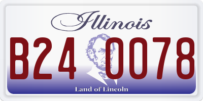 IL license plate B240078