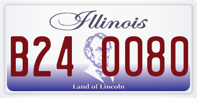 IL license plate B240080