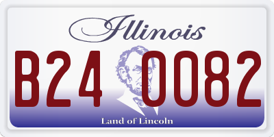 IL license plate B240082