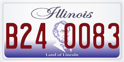 IL license plate B240083