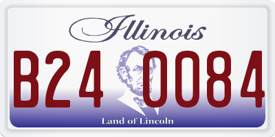 IL license plate B240084