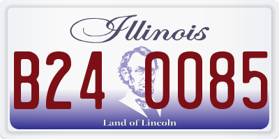 IL license plate B240085