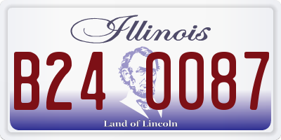 IL license plate B240087