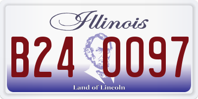 IL license plate B240097