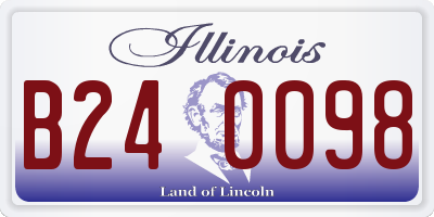 IL license plate B240098