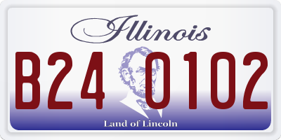 IL license plate B240102