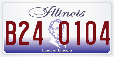 IL license plate B240104
