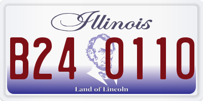 IL license plate B240110