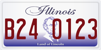 IL license plate B240123
