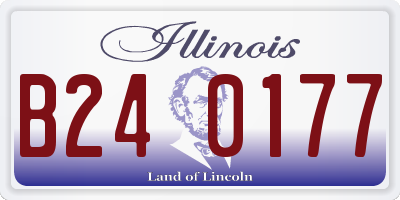 IL license plate B240177