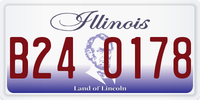 IL license plate B240178