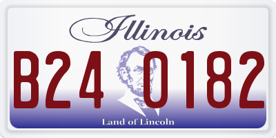 IL license plate B240182