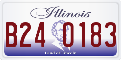 IL license plate B240183
