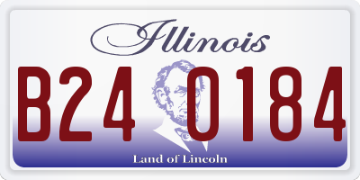 IL license plate B240184