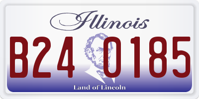 IL license plate B240185