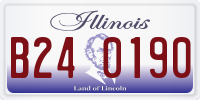 IL license plate B240190