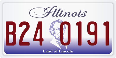 IL license plate B240191