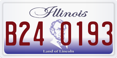 IL license plate B240193