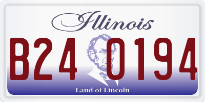 IL license plate B240194