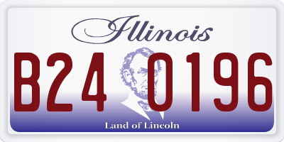 IL license plate B240196