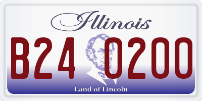 IL license plate B240200