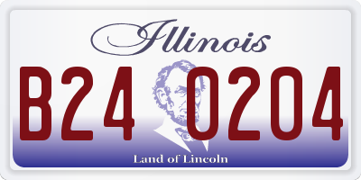 IL license plate B240204