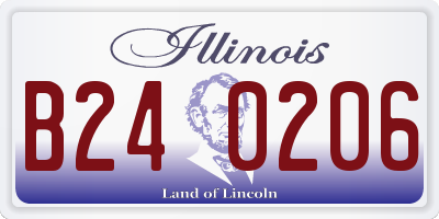 IL license plate B240206