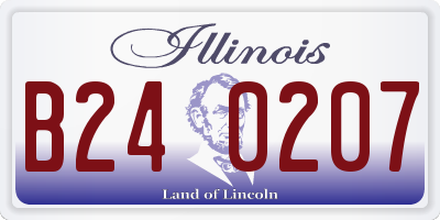 IL license plate B240207