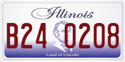 IL license plate B240208