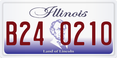 IL license plate B240210