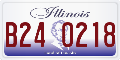 IL license plate B240218