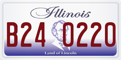 IL license plate B240220