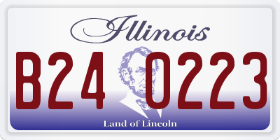 IL license plate B240223