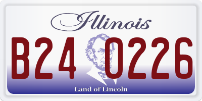 IL license plate B240226