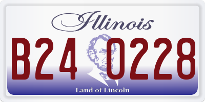 IL license plate B240228