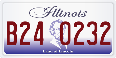 IL license plate B240232