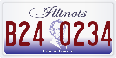 IL license plate B240234