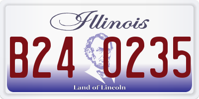 IL license plate B240235