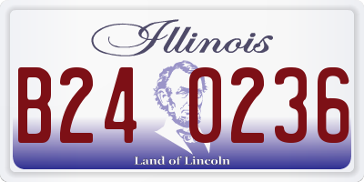 IL license plate B240236