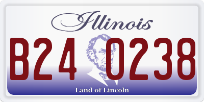 IL license plate B240238