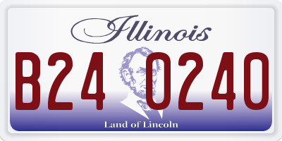 IL license plate B240240