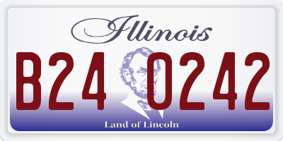 IL license plate B240242