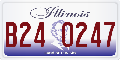 IL license plate B240247