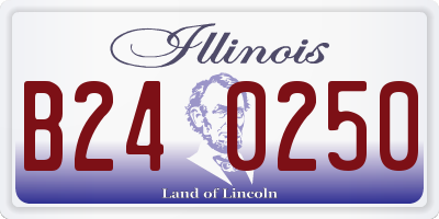 IL license plate B240250