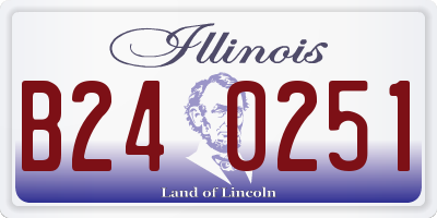 IL license plate B240251